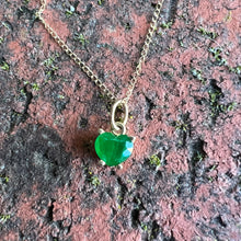 Load image into Gallery viewer, 14ky emerald heart necklace